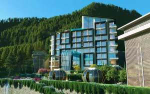 Entrance of luxury apartment in Galiyat – The Sultan Galiyat - Also Secure Commercial Shops in Galiyat