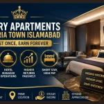 Luxury apartments in Bahria Town Islamabad feature image highlighting hotel-managed investment and passive rental income opportunities.